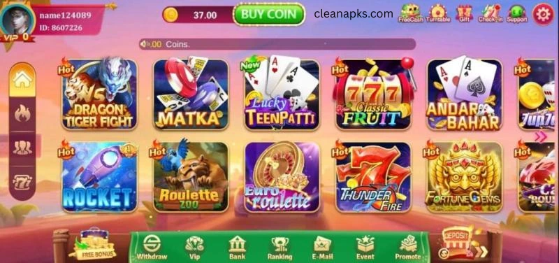 Screenshot of the Lucky 101 game