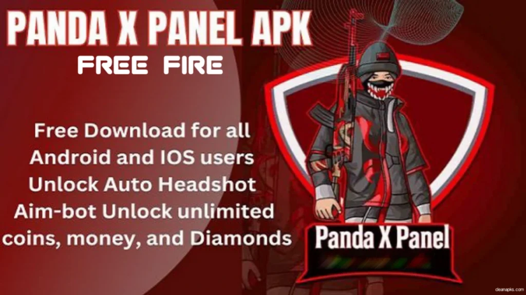 Screenshot of Panda X Panel FF APK Mod injector which shows gaming information.